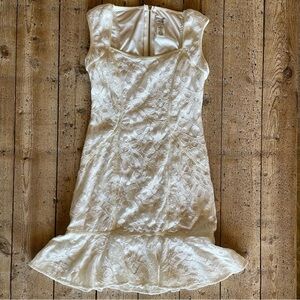 Vintage 90s Cache White Lace Dress - Size 4 | Romantic & Timeless